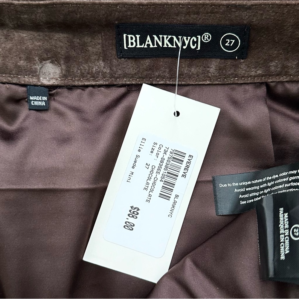 Trending Chocolate Brown Genuine Suede Leather Fall Mini Skirt - Picture 11 of 15